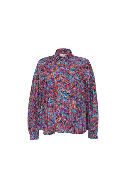 State Of Georgia I THE PIRATE BUTTON UP SHIRT - FLORAL EXPLOSION RASPBERRY