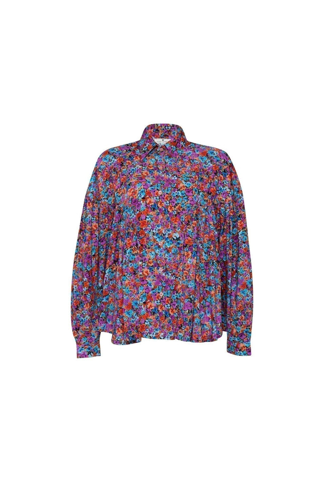 State Of Georgia I THE PIRATE BUTTON UP SHIRT - FLORAL EXPLOSION RASPBERRY