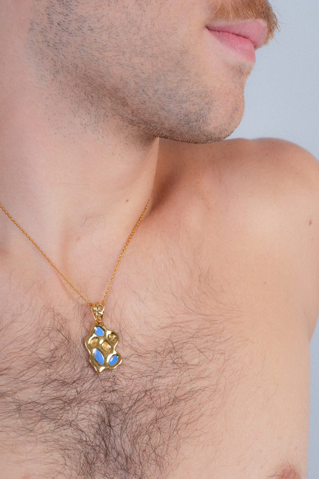 Generazione Zordan | Pendant Siccità 68 Turquoise Gold