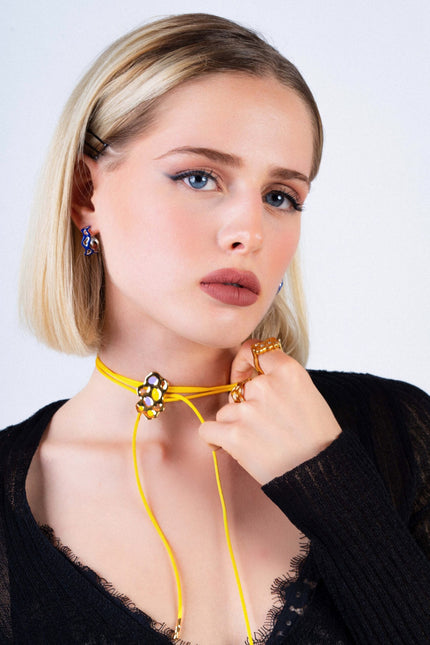 Generazione Zordan | Choker 24 Violet & Yellow