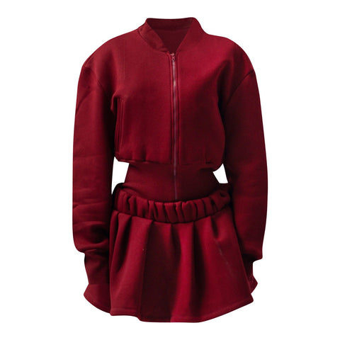 Enxhaline | Inej Skirt Set in Burgundy