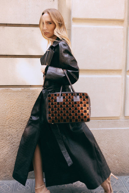 Bolso Inés Marrón Terciopelo