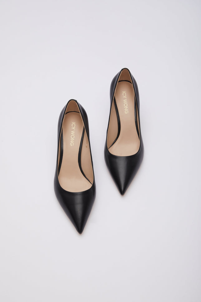 Icy Wong | Black 01 calfskin pumps