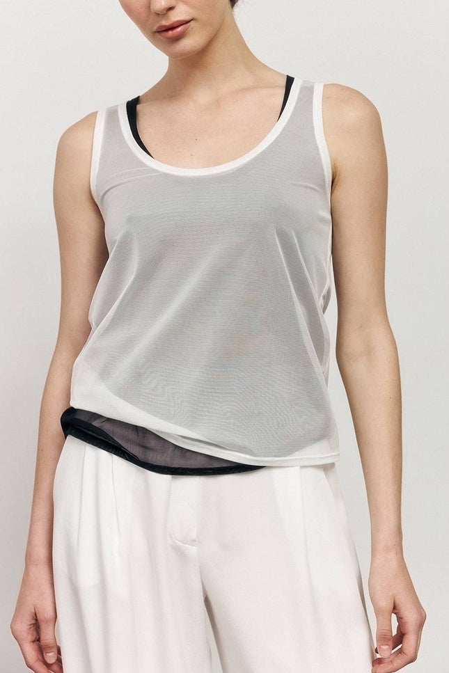 Kolosova | MILK T-SHIRT FROM MESH