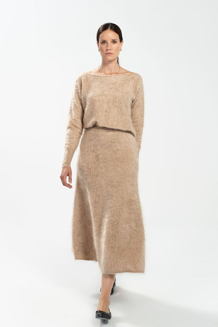 Bel Cashmere | Jersey Claudia brushed beige