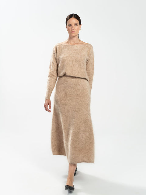 Bel Cashmere | Jersey Claudia brushed beige