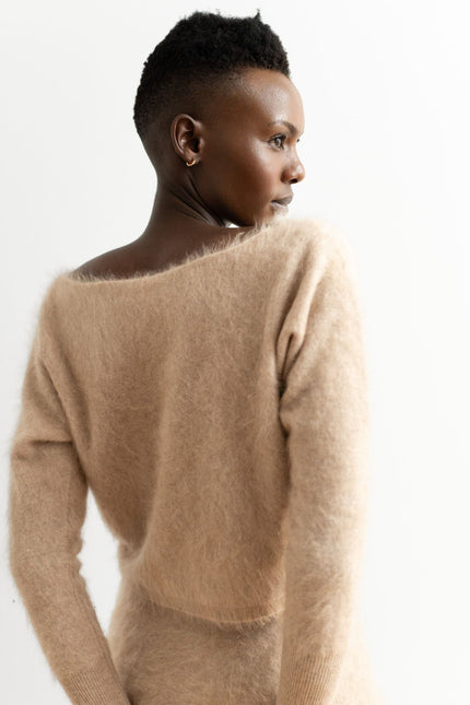 Bel Cashmere | Jersey Claudia brushed beige