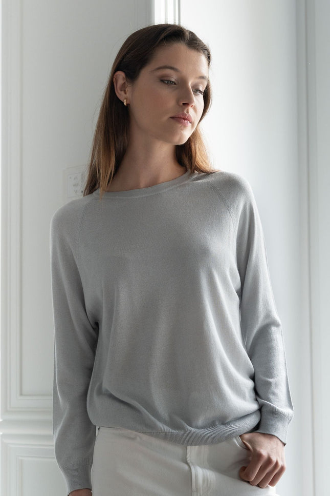 Bel Cashmere | Jersey Chelsea gris perla