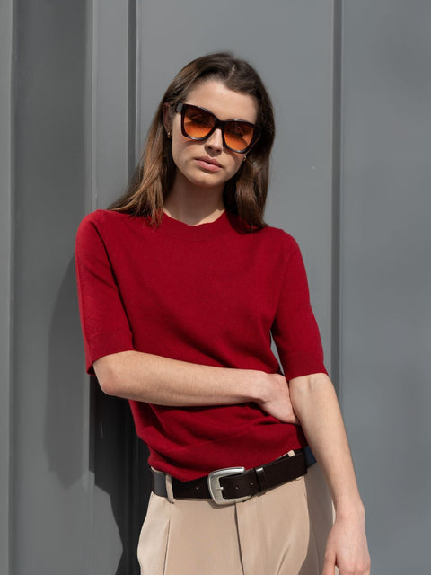 Bel Cashmere | Jersey Roma granate