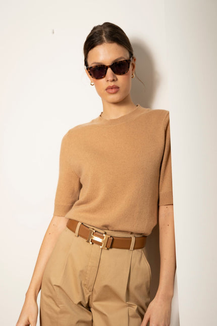 Bel Cashmere | Jersey Roma camel