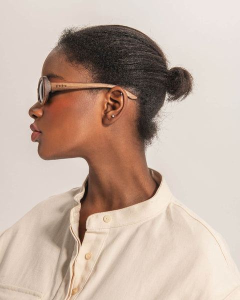 EVÉN I Okulary przeciwsłoneczne JUNTA - drewno orzechowe