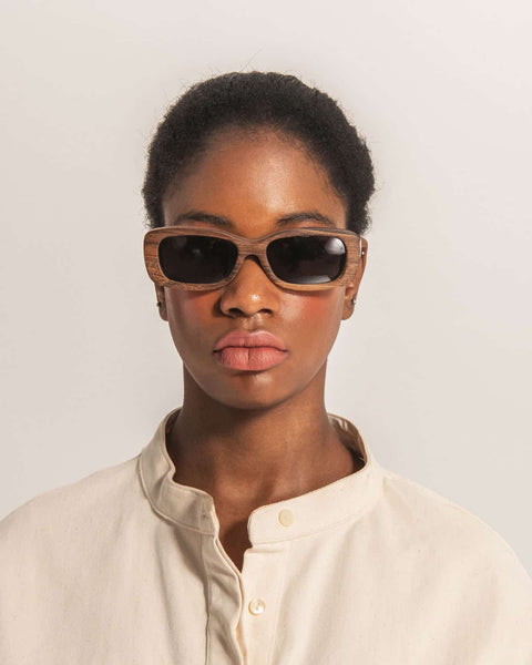 EVÉN I Okulary przeciwsłoneczne JUNTA - drewno orzechowe