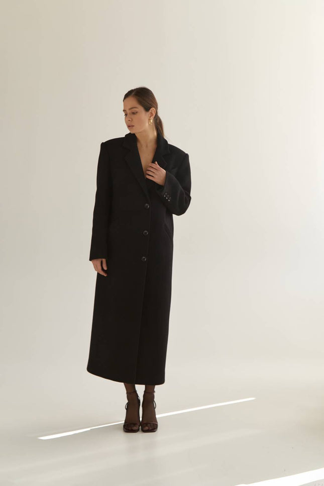 Kolosova | Black single-breasted coat