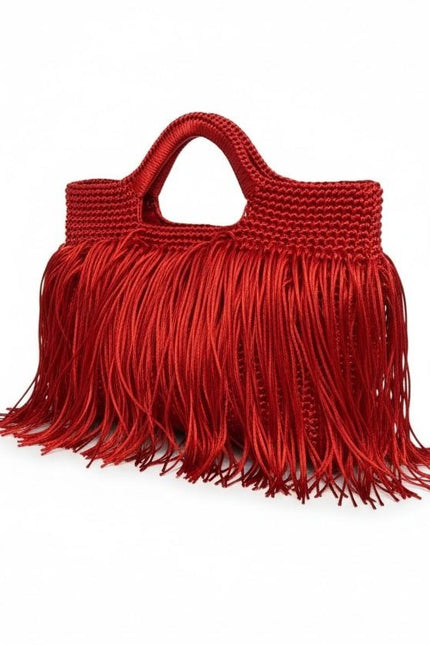 Springmoonatelier | Handmade Tassel Crochet Statement Bag – Evening & Special Occasion Bag