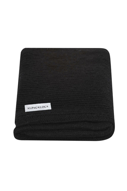 Alpaca Loca | Knitted Scarf Black