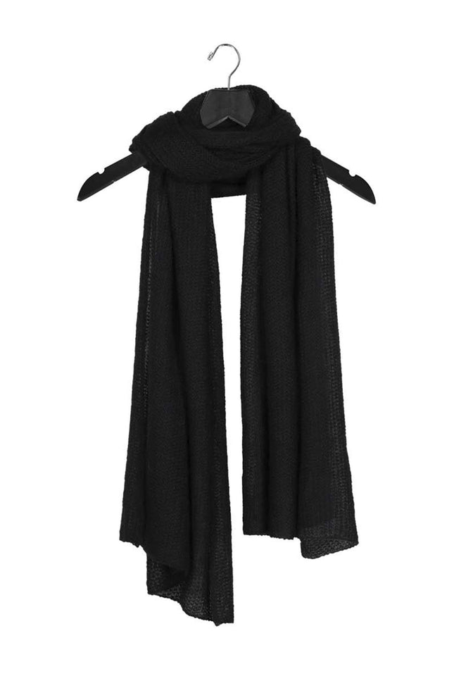 Alpaca Loca | Knitted Scarf Black