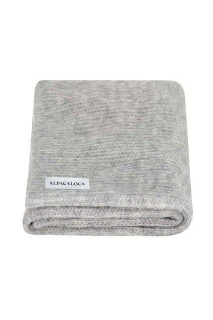 Alpaca Loca | Dzianinowy szalik szary