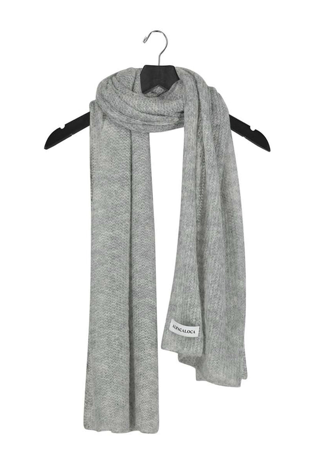 Alpaca Loca | Knitted Scarf Grey