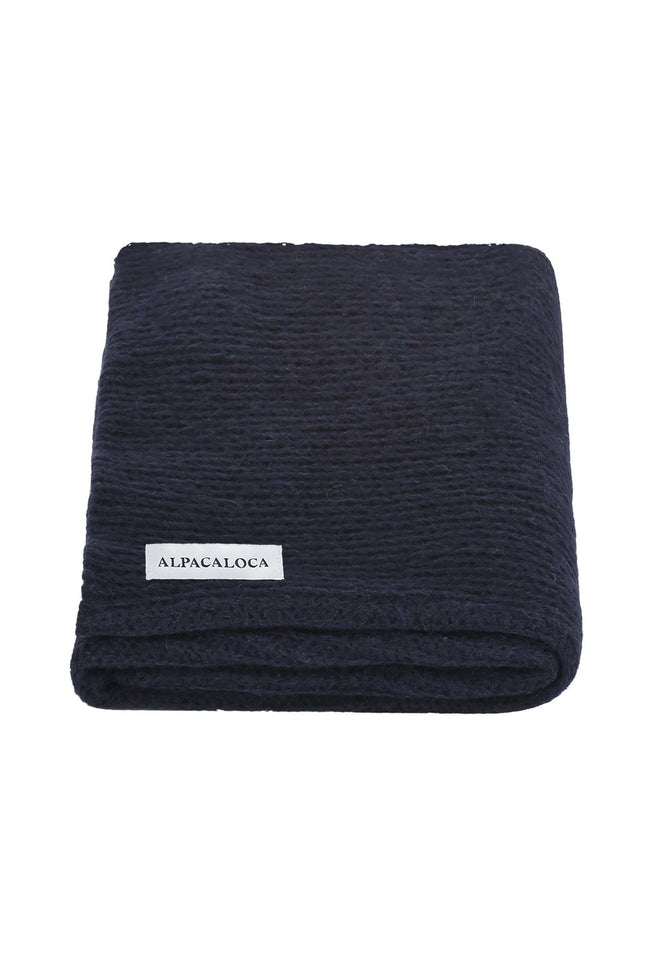 Alpaca Loca | Knitted Scarf Navy