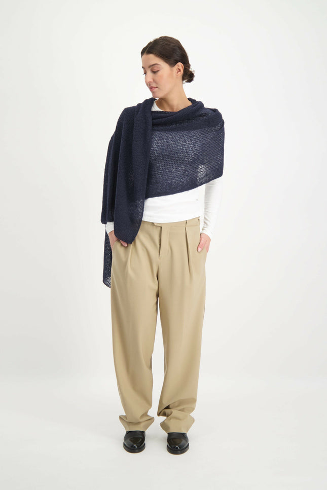 Alpaca Loca | Knitted Scarf Navy