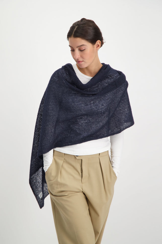 Alpaca Loca | Knitted Scarf Navy