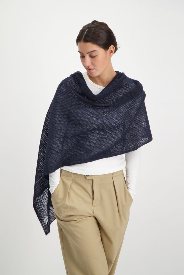 Alpaca Loca | Knitted Scarf Navy