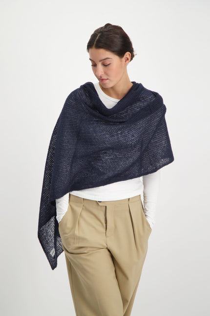 Alpaca Loca | Knitted Scarf Navy