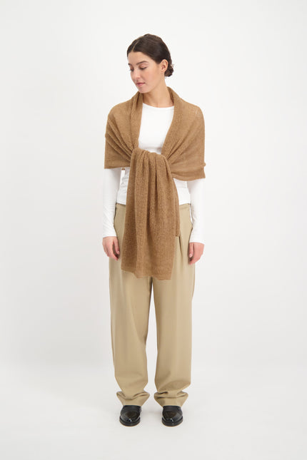 Alpaca Loca | Knitted Scarf Sand