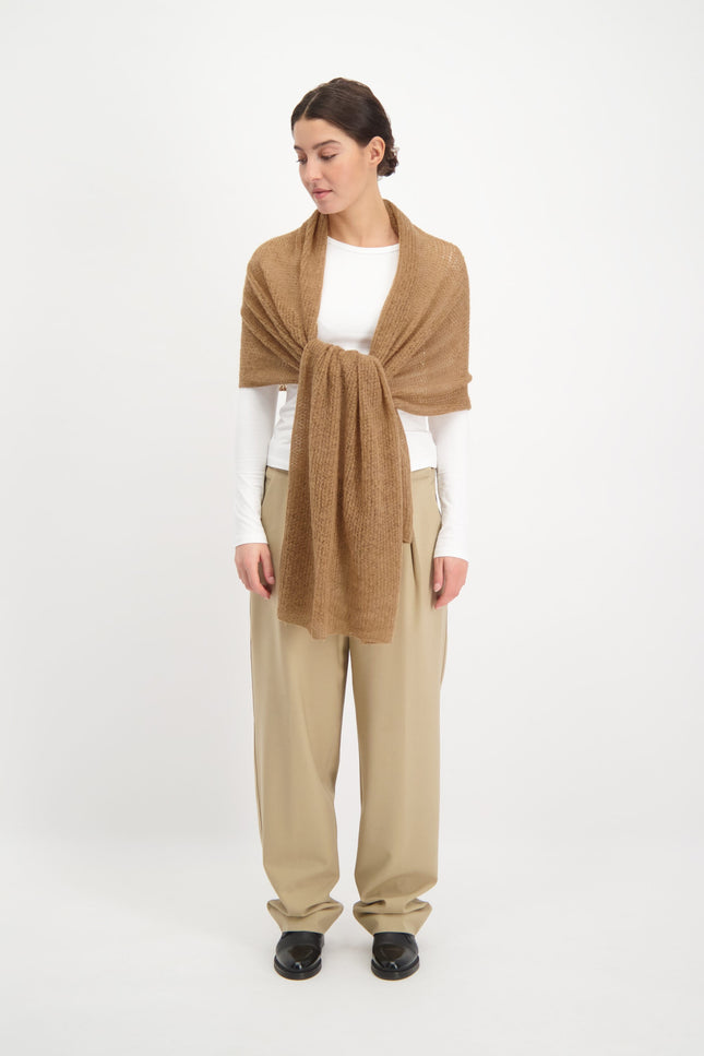Alpaca Loca | Knitted Scarf Sand