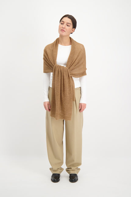 Alpaca Loca | Knitted Scarf Sand