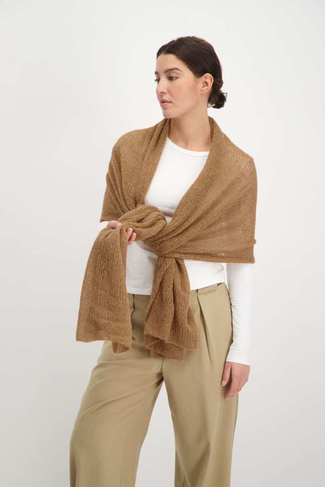 Alpaca Loca | Knitted Scarf Sand