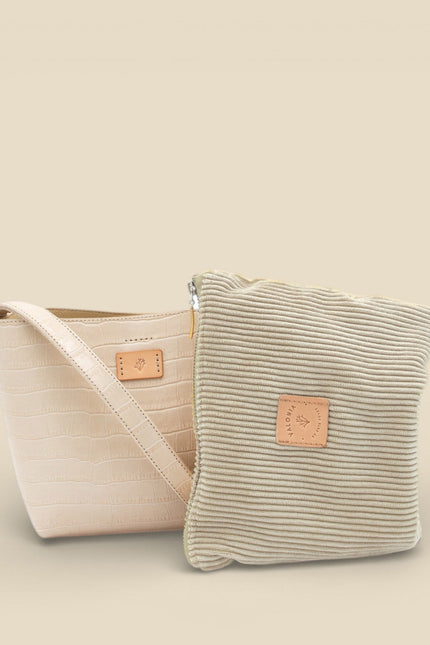 bolso piel cocodrilo kombu estudio neceser