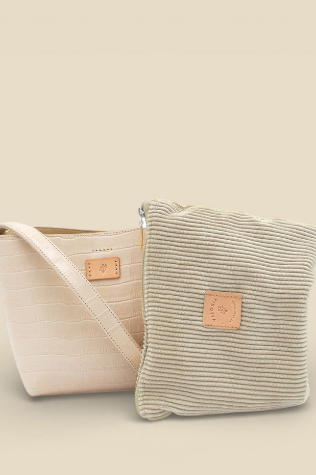 bolso piel cocodrilo kombu estudio neceser