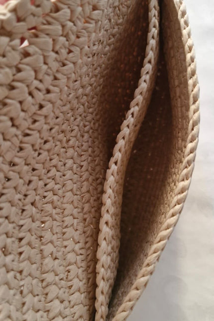 Springmoonatelier | Handwoven Raffia Clutch Wallet – Natural & Black