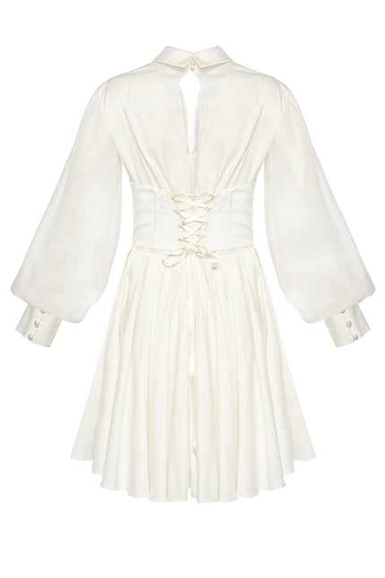 Petra Petrova | Flare Corset  Dress With Sleeves  La Bonita