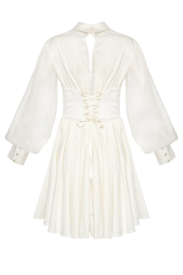 Petra Petrova | Flare Corset  Dress With Sleeves  La Bonita