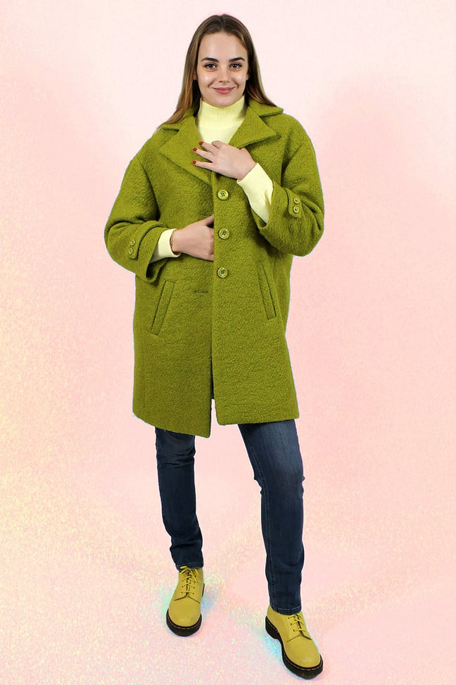 Lalipop Design | Short Coat with large leaf embroidery at the back
