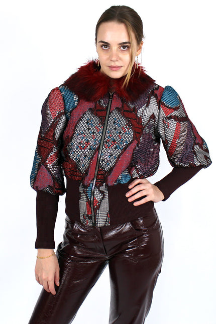 Lalipop Design | Żakardowa kurtka typu bomber