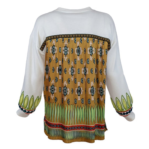 Lalipop Design  | Bluza z nadrukiem z plisowanym tyłem i haftowanym detalem