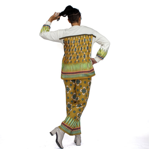 Lalipop Design  | Bluza z nadrukiem z plisowanym tyłem i haftowanym detalem