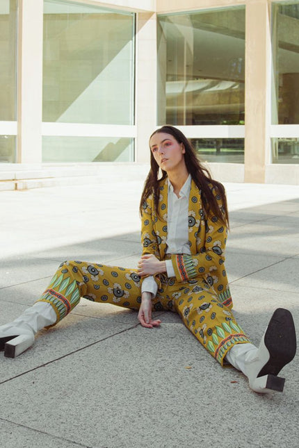 Lalipop Design | Abstract Flower Print Blazer with lining