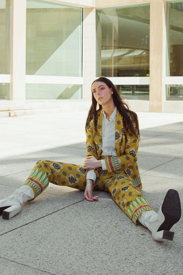 Lalipop Design | Abstract Flower Print Blazer with lining
