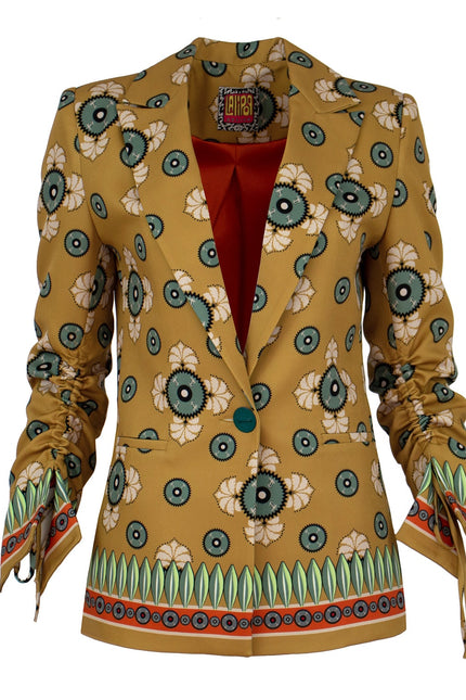 Lalipop Design | Abstract Flower Print Blazer with lining