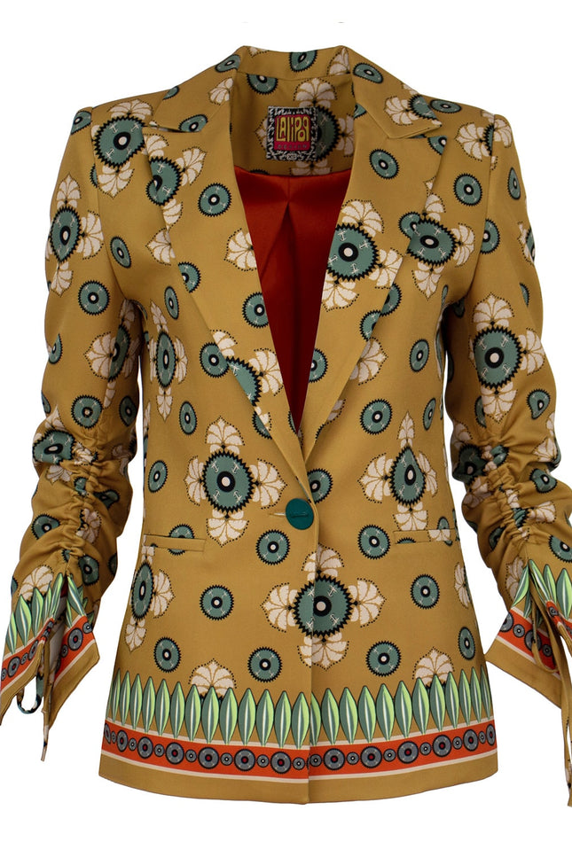 Lalipop Design | Abstract Flower Print Blazer with lining
