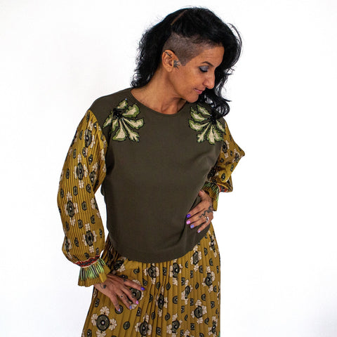 Lalipop Design | Bluza z nadrukiem kwiatowym i haftem