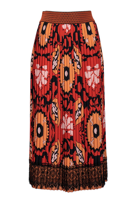 Lalipop Design | Maxi Skirt with guipure lace at the hem