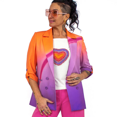 Lalipop Design | Dwurzędowa marynarka z nadrukiem cyfrowym