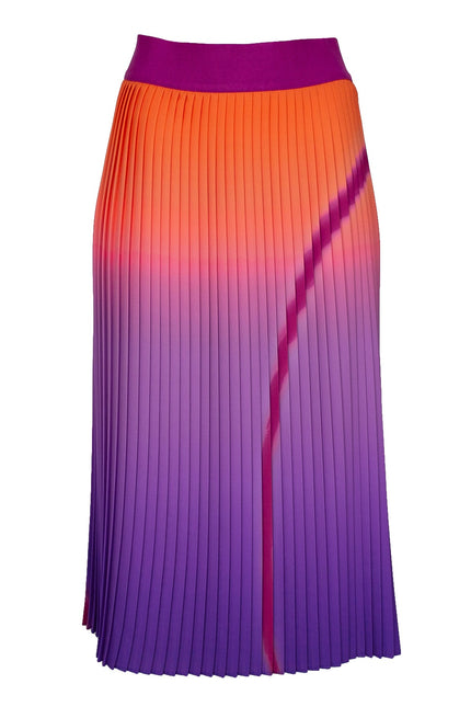 Lalipop Design | Pleated Midi Skirt with ombre abstract print