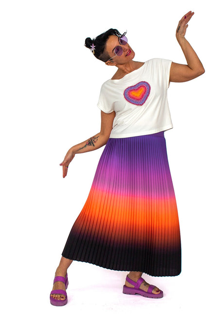 Lalipop Design | Pleated Maxi Skirt Ombre