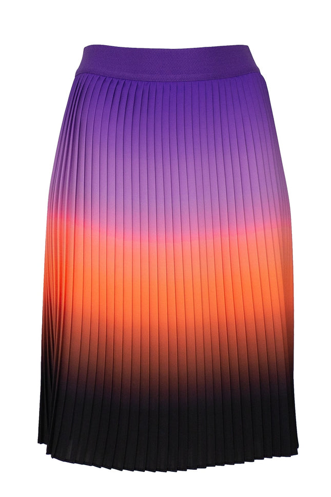 Lalipop Design | Knee-Length Pleated Ombre Midi Skirt